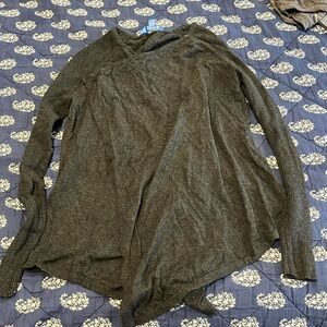 Gray cardigan sweater